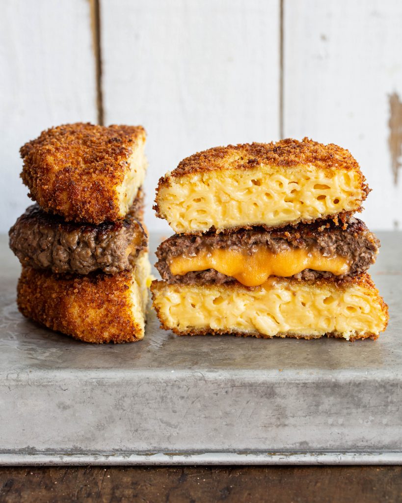 Mac & Cheese Bun Burgers Stuffed With More Cheese | Recipes | Eitan Bernath