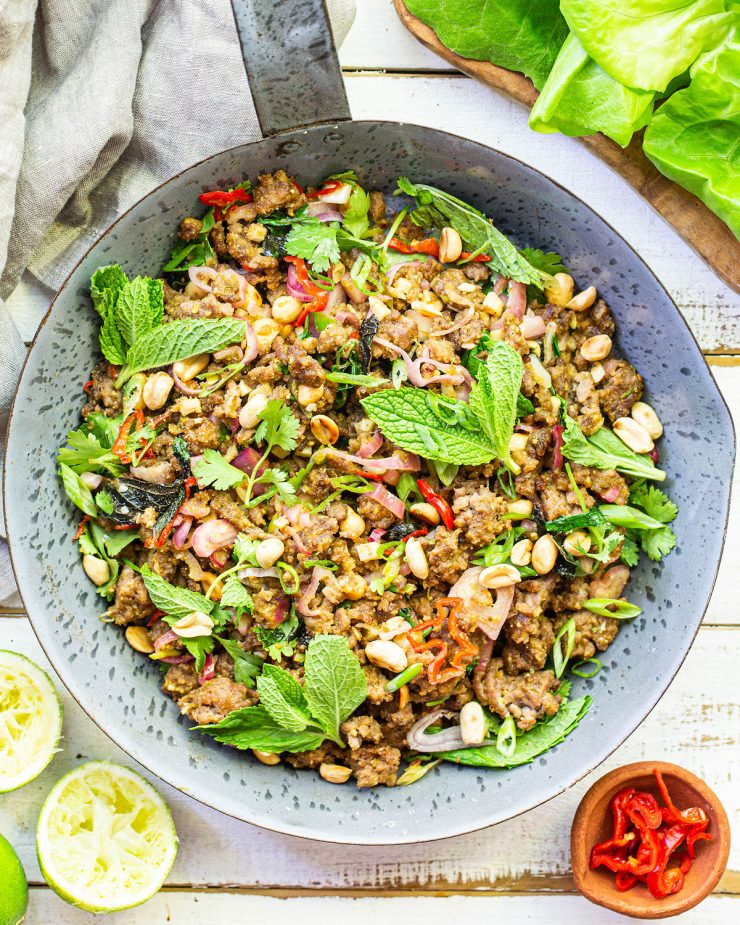 Spicy Thai Beef Larb | Recipes | Eitan Bernath